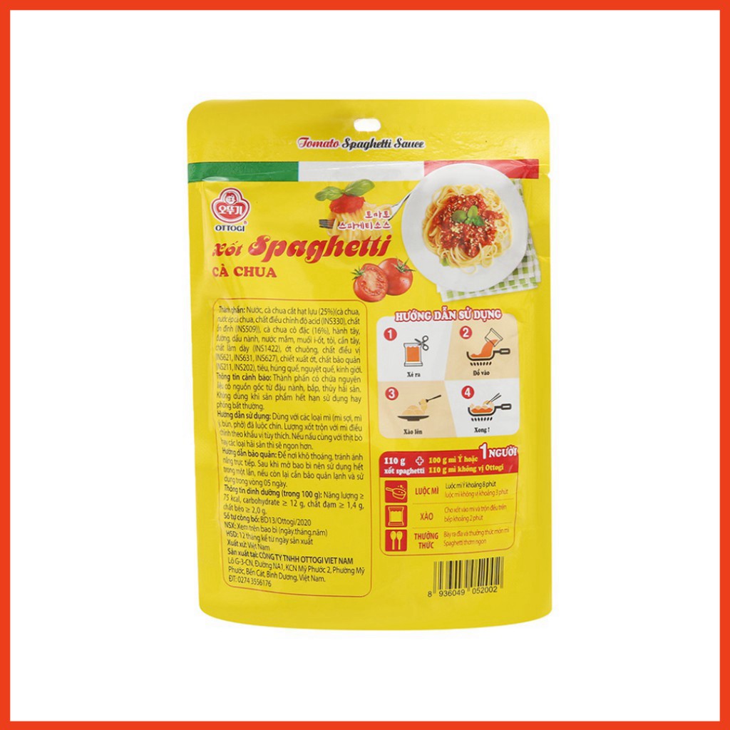 [FREESHIP❤️] - Xốt mì Spaghetti vị cà chua Ottogi gói 110g