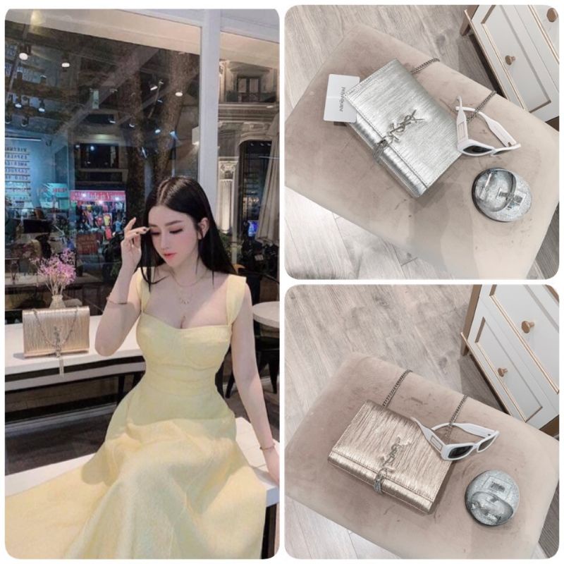 Túi cầm tay nữ (clutch nữ cầm tay) Y.s bling bking sz21cm đẹp dã man fullbox