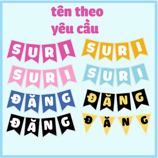 Dây cờ chữ cái ghép tên bé