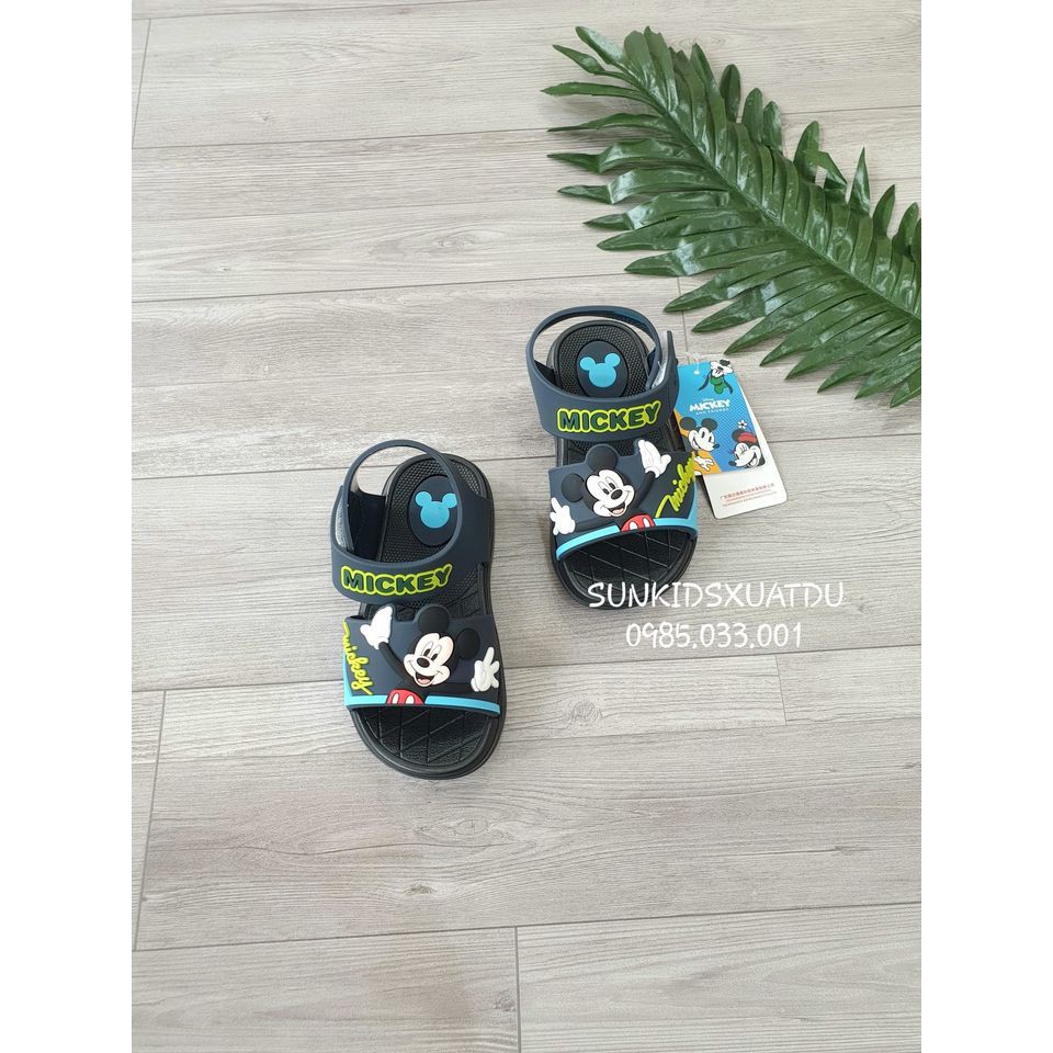 Sandal nhựa dẻo Mickey màu đen