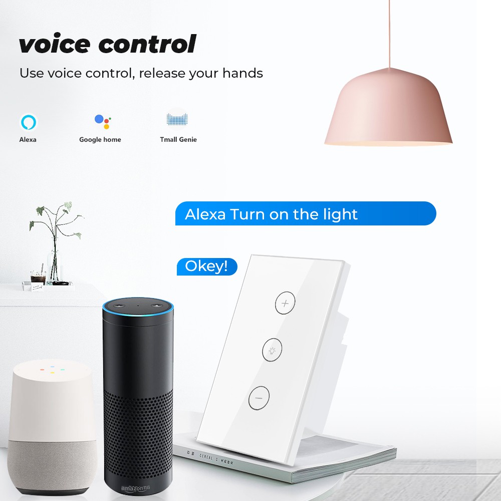 Điều khiển đèn thông minh SMATRUL kết nối WIFI cảm ứng chạm hỗ trợ ứng dụng cho Amazon Alexa và Google 220V 110