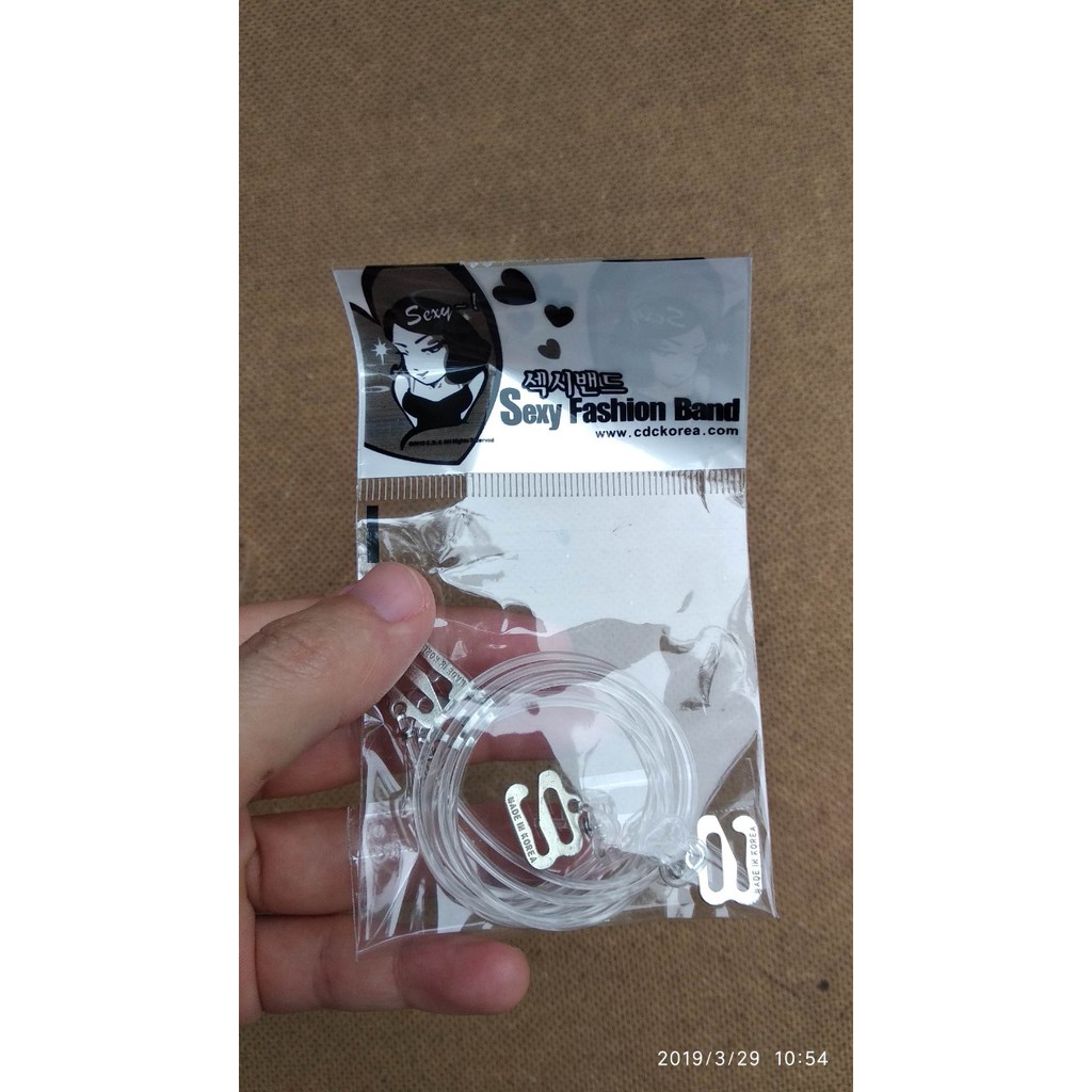 2 đôi dây áo lót trong suốt sợi dẹt, sợi bún