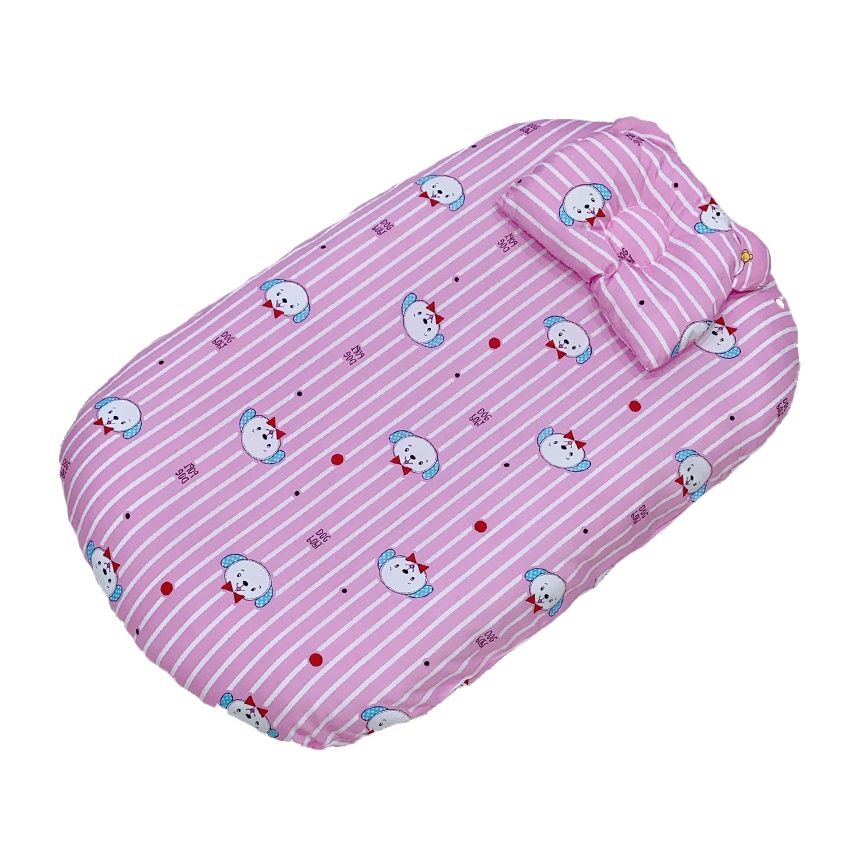 Nệm ngủ sơ sinh chống giật mình, hàng chính hãng Goodmama, nệm mềm êm ái vải thun lạnh siêu mềm mát giúp bé ngủ ngon