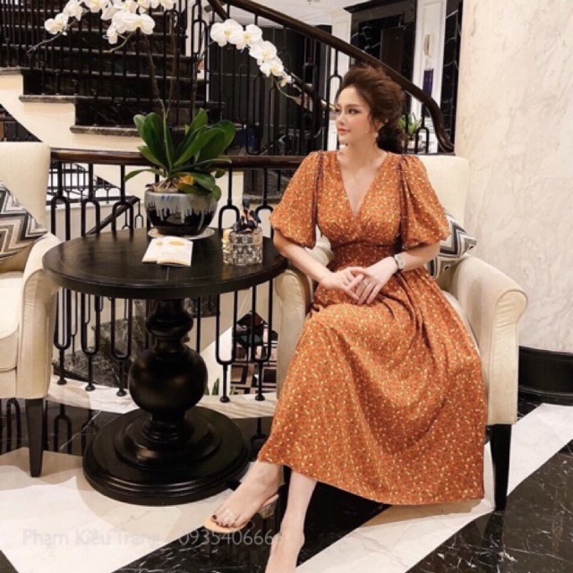 SET ĐẦM SUÔNG 3 LỖ KÈM ÁO - ảnh thật