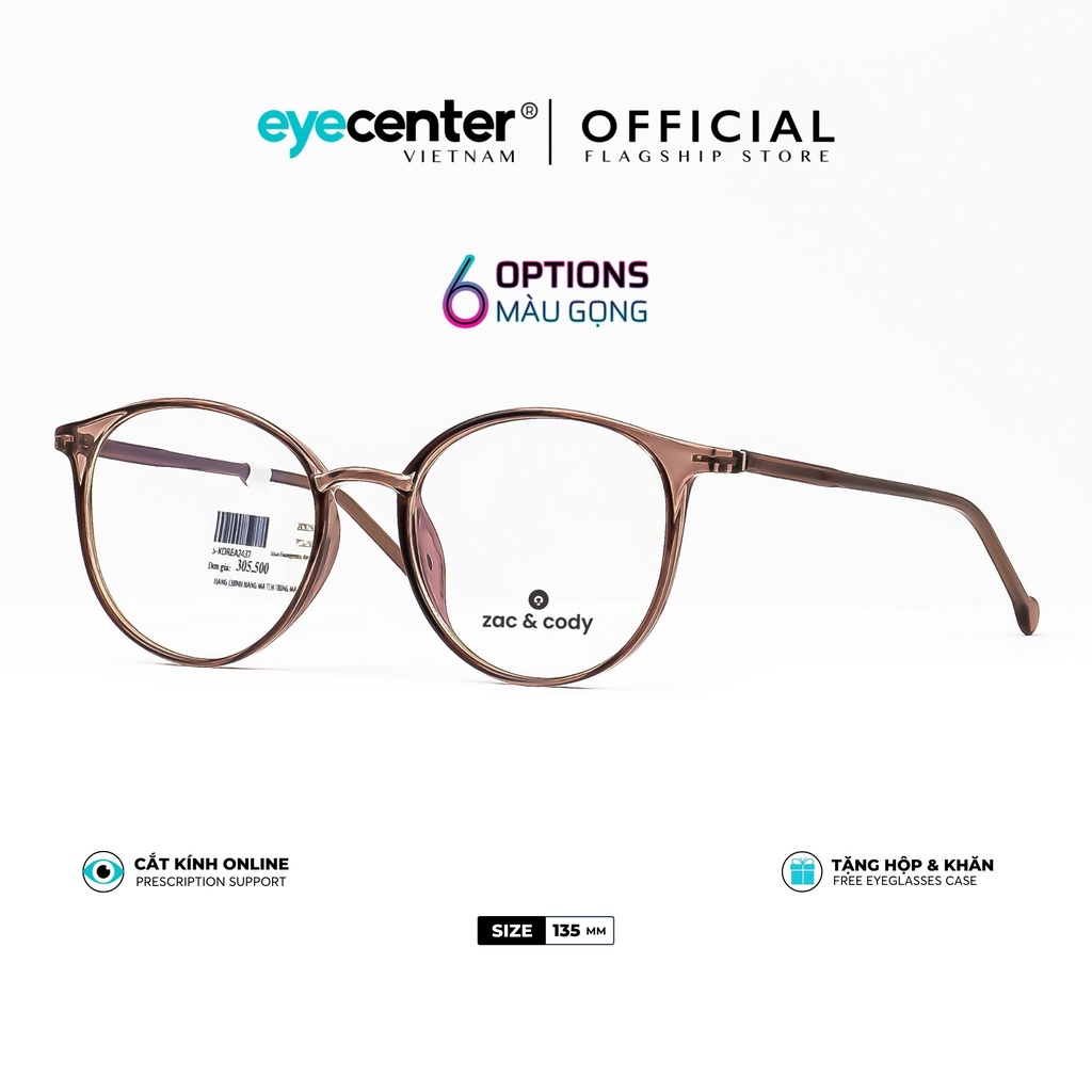Gọng kính cận nam nữ chính hãng C09-S by Zac &amp; Cody nhập khẩu Eye Center Vietnam