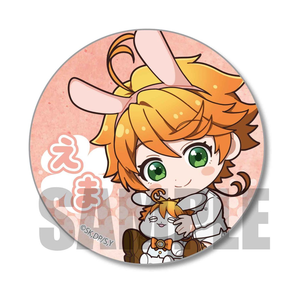 Combo 7 huy hiệu cài áo IN HÌNH The Promised Neverland Miền đất hứa anime chibi dễ thương tiện lợi