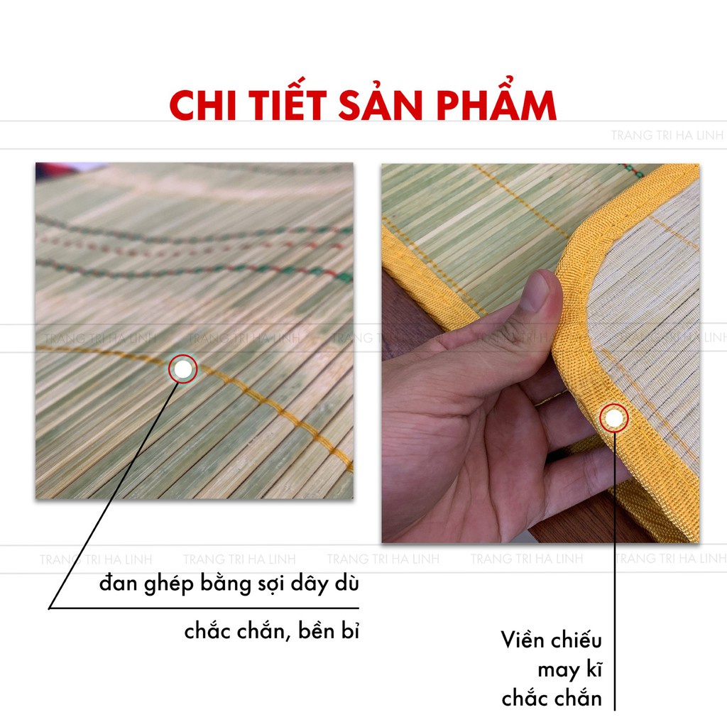 "Lô hàng nhanh" Chiếu trúc Tây Bắc điều hòa , chiếu tăm tre 1m2 1m6 1m8 2m2 mát mịn ngày hè