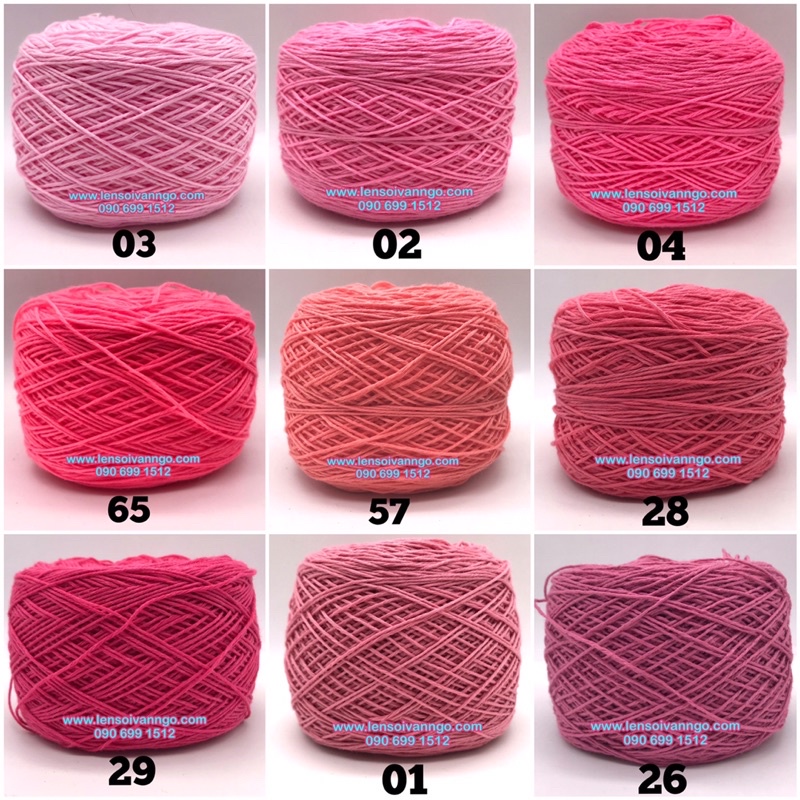 Sợi Cotton việt nam 1mm (Màu 54 ~ Màu 97) (cuộn 100gr)