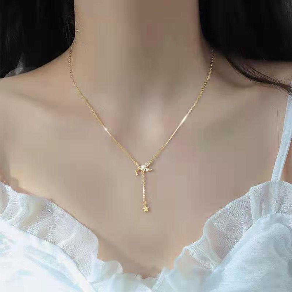 Vòng cổ Mặt Ngôi Sao Thiên Thần Phong Cách Hàn Quốc Sang Trọng