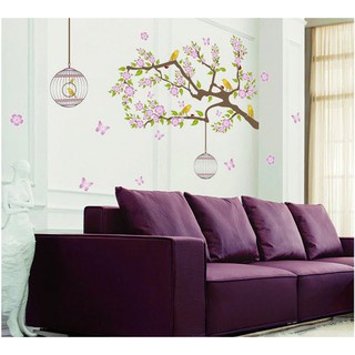 Decal dán tường cành đào hồng 2 PK156