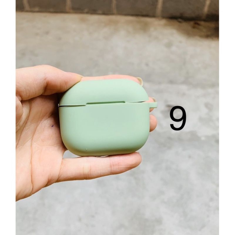 🌟 Airpod 3 2021 🌟 Vỏ Bọc Tai Nghe Case silicon dẻo trơn nhiều màu - Tặng kèm móc