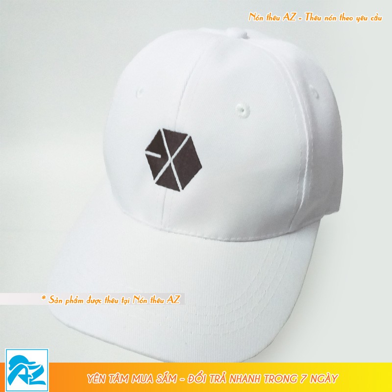 [Mã FAMARAL1 giảm 10K đơn 50K] Nón kết nam nữ thêu logo Exo Planet màu trắng và đen - Mũ lưỡi trai MT541