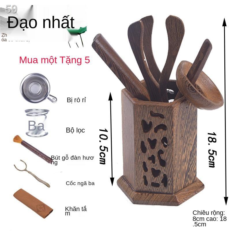 > Bộ trà đạo tre sáu quý ông Kung Fu bằng nguyên bản Mua 1 Tặng 5 phụ tùng thay thế miễn phí Kẹp Đĩa gỗ đặc biệtI