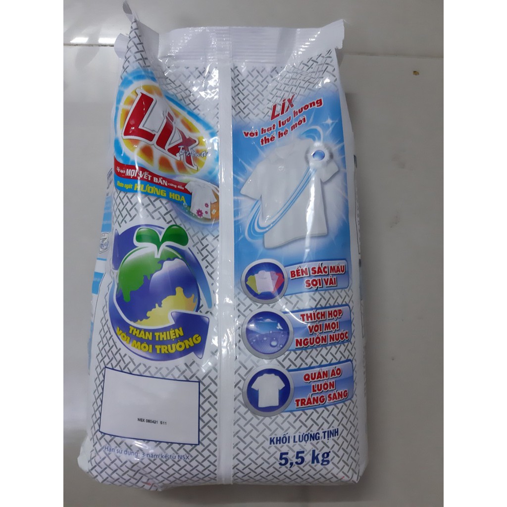 Bột Giặt Lix Extra 5,5kg /6kg Hương Hoa