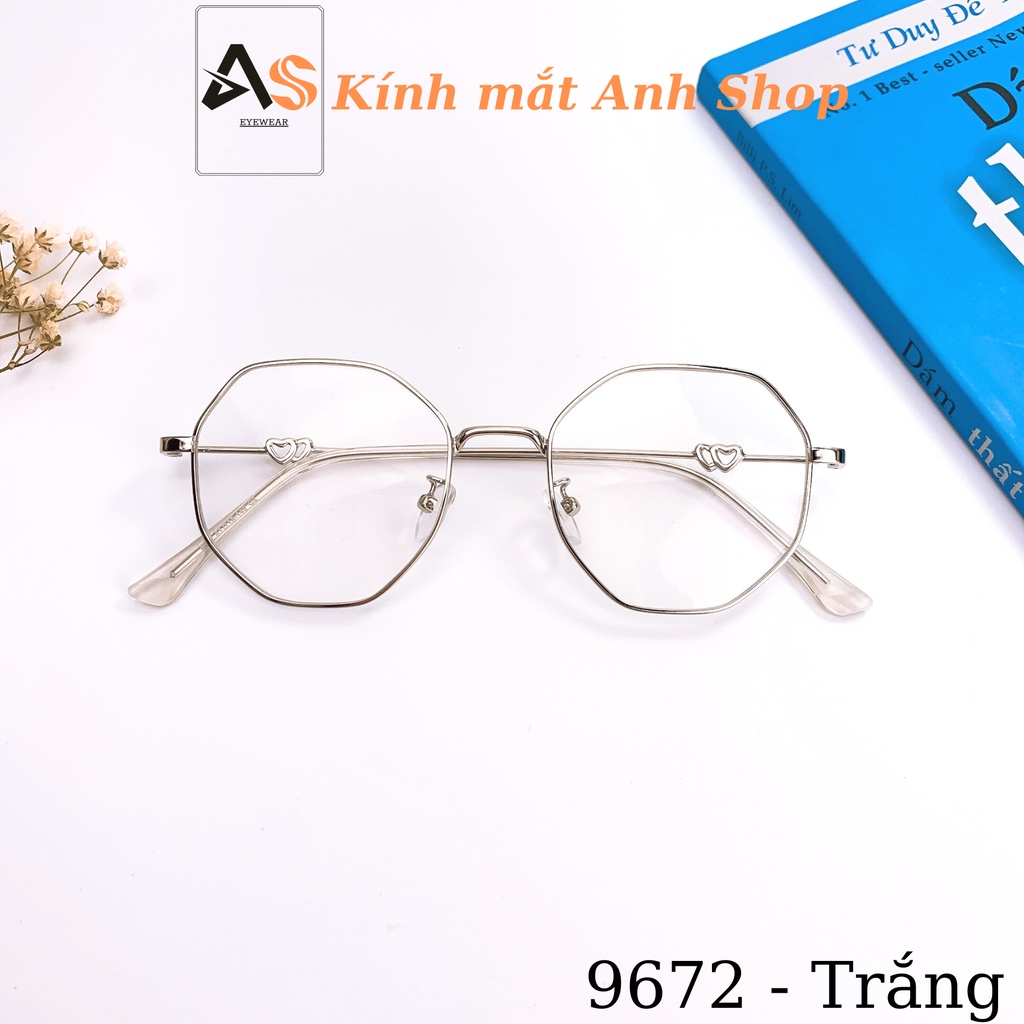 Gọng kính lục giác chất liệu kim loại thanh mảnh thời trang 19050-9672