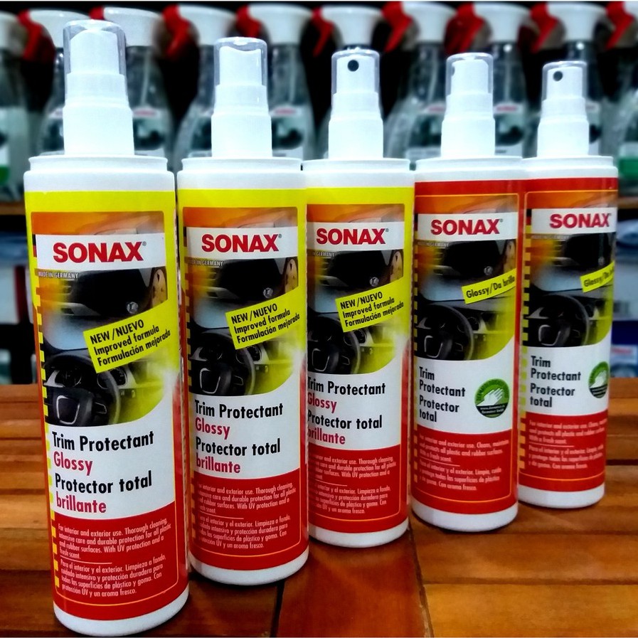 SONAX - Bảo Vệ Làm Đẹp Cao Su/Plastic/Nhựa/Gỗ Trong, Ngoài Xe (Sonax Trim Protectant Gloss 300ml) [Hàng Đức Chính Hãng]