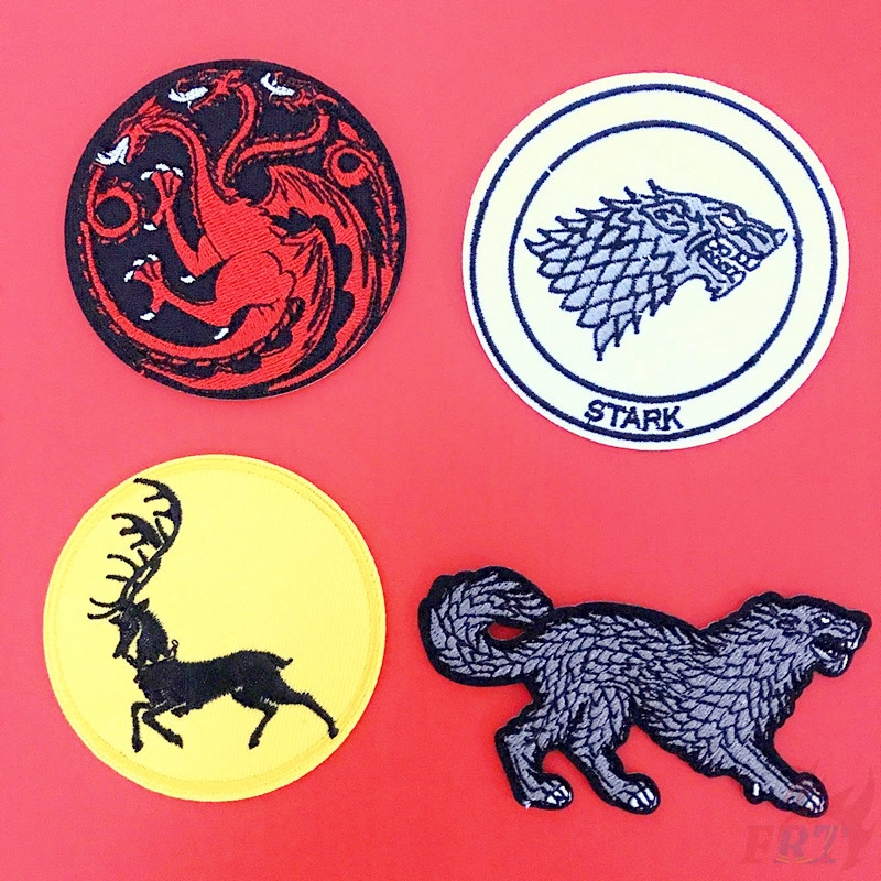 ☸ TV Shows：Game of Thrones Patch ☸ 1Pc House Insignia Diy Sew on Iron on Patch