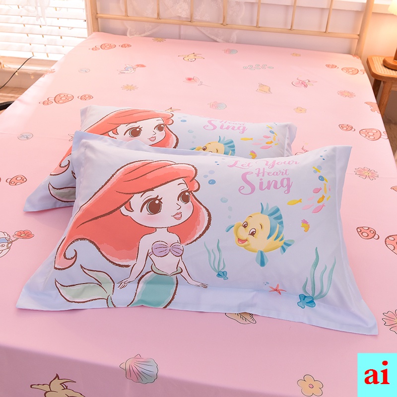 Disney Vỏ Gối Cotton 30x50 40x60cm In Hình Công Chúa Băng Giá Elsa Cho Bé Gái