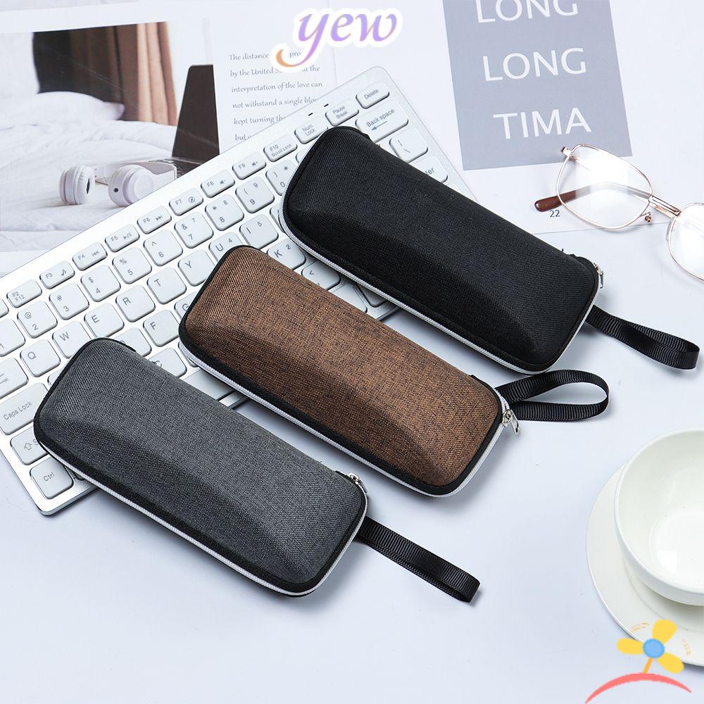 ♕YEW♕ Fashion Eyeglasses Case Vintage Eyeglasses Accessories Glasses Box Portable Zipper Unisex Travel Office Glasses Holder/Multicolor