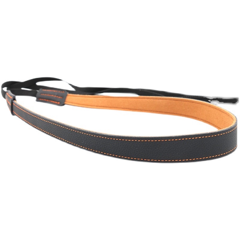 Dây đeo máy ảnh bằng da thật 2 lớp handmade - s300