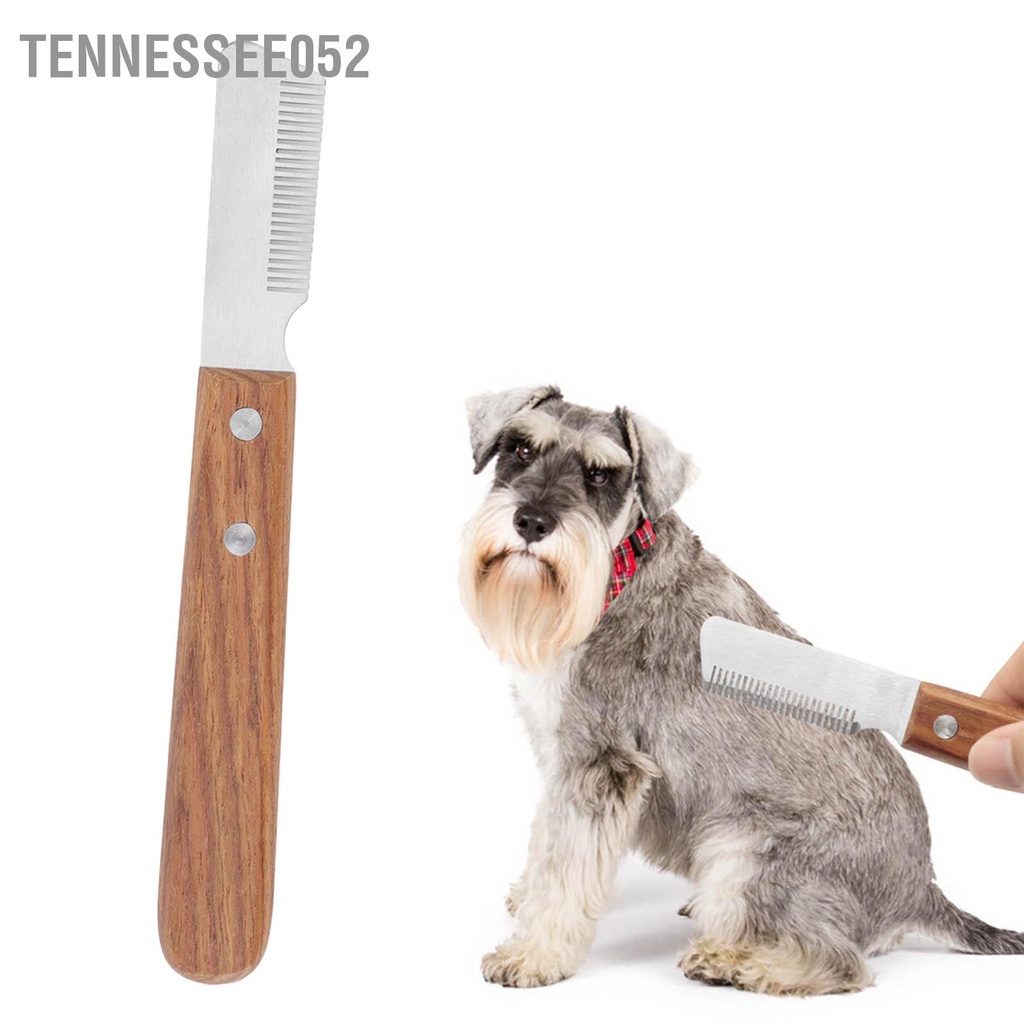 Tennessee052 Lược chải lông cho chó Loại bỏ nút thắt không đau An toàn mèo có tay cầm bằng gỗ để sử dụng phải