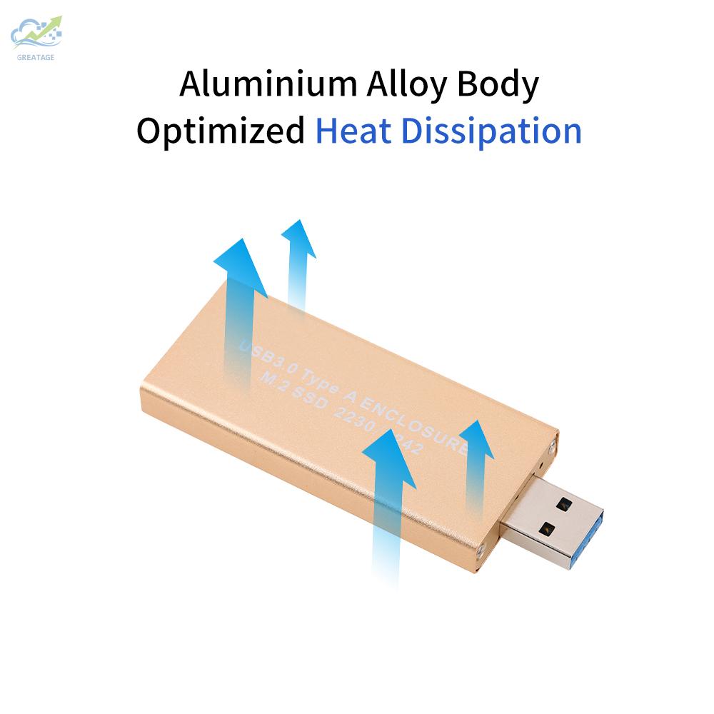 g☼USB 3.0 to M.2 SSD Enclosure Storage Case for NGFF B Key Hard Disk B+M Key M2 SATA SSD External Box Adapter