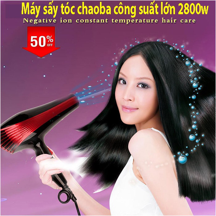 Máy sấy đồ ướt, Máy sấy tóc Chaoba 2800 Chính hãng Sấy cực nhanh không lo hỏng tóc, Công suất siêu mạnh - Sản phẩm mới