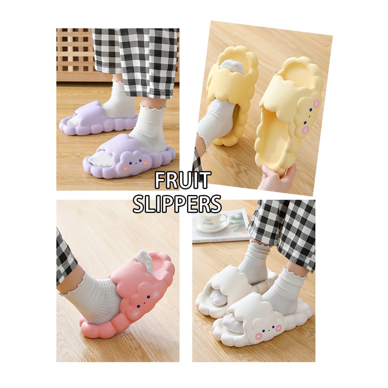 Dép eva Đi Trong Nhà Đế Dày Chống Trượt Hình Đám Mây Cho Cặp Đôi