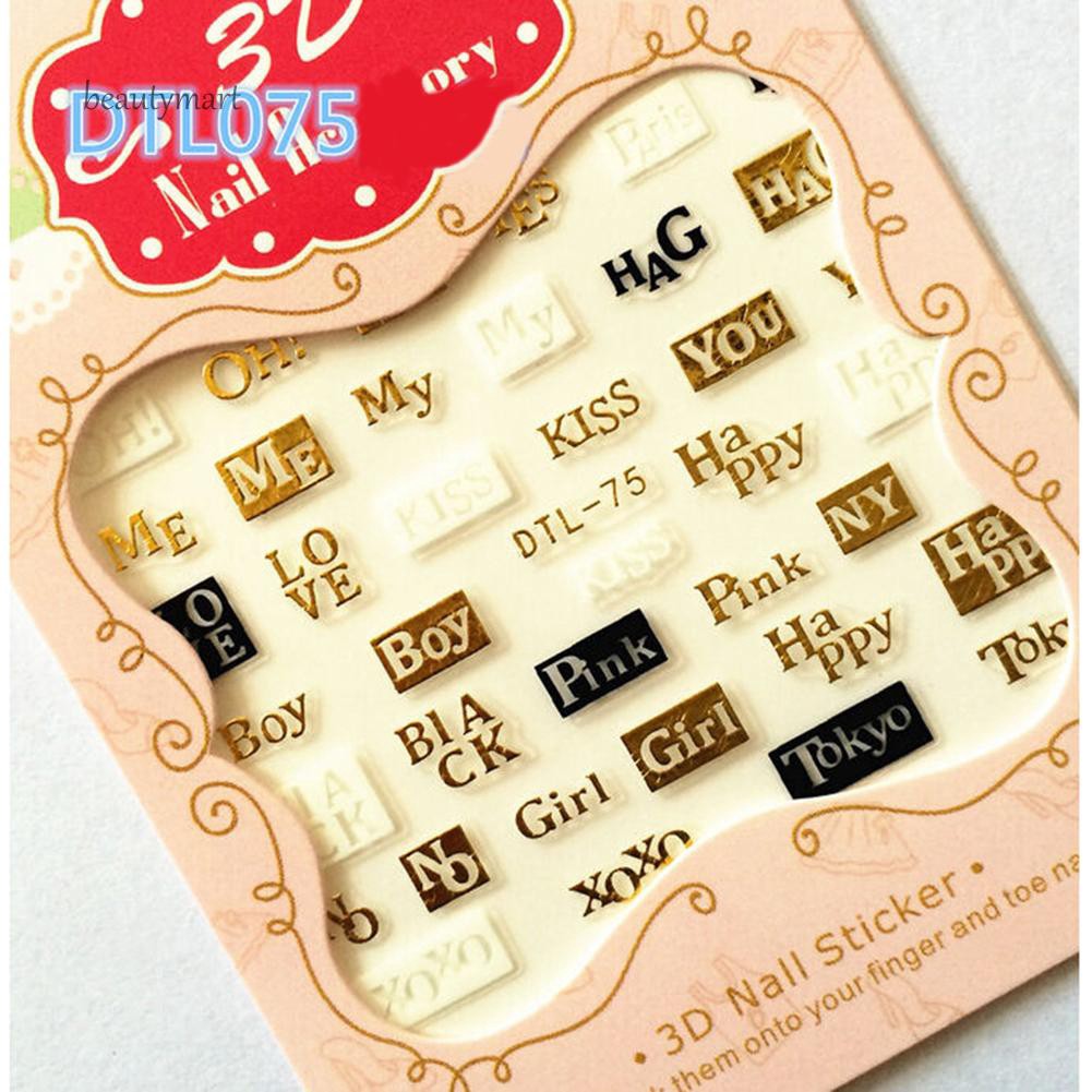 [Hàng mới về] Miếng dán trang trí móng tay nghệ thuật