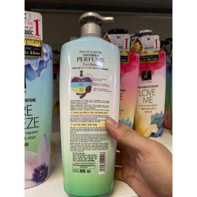 Combo Double Rich: Dầu Gội Elastine Pure Breeze 600g + Dầu Xả Elastine Pure Breeze 600g