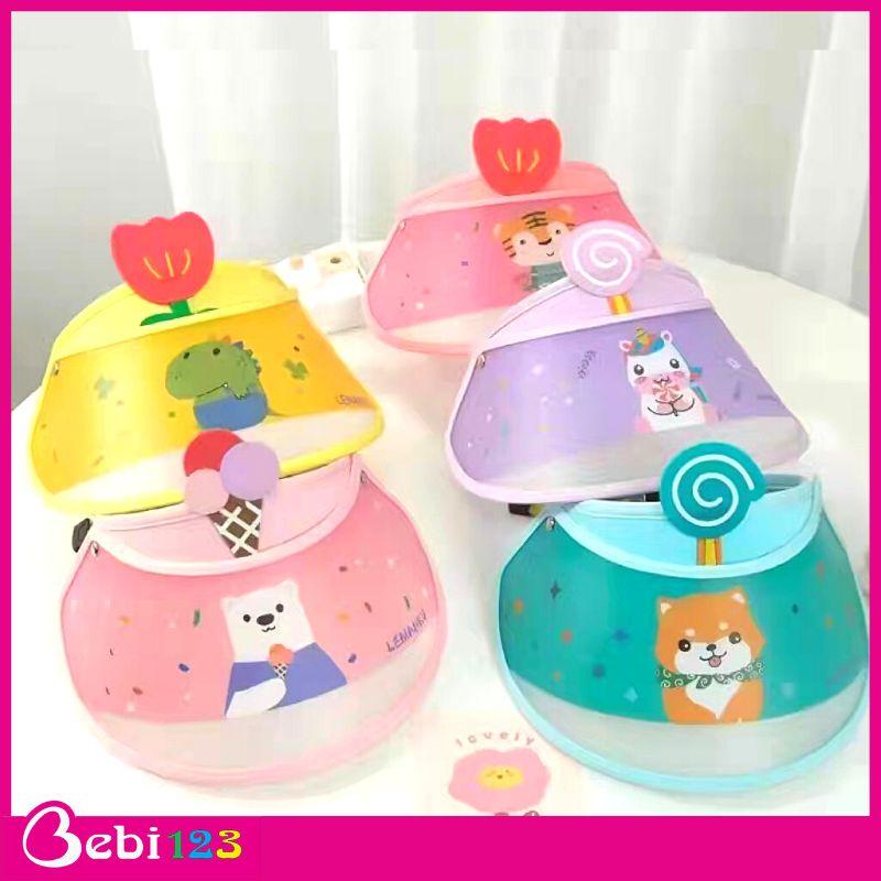 Nón nửa đầu du lịch, mũ đi biển hình thú siêu yêu cho bé