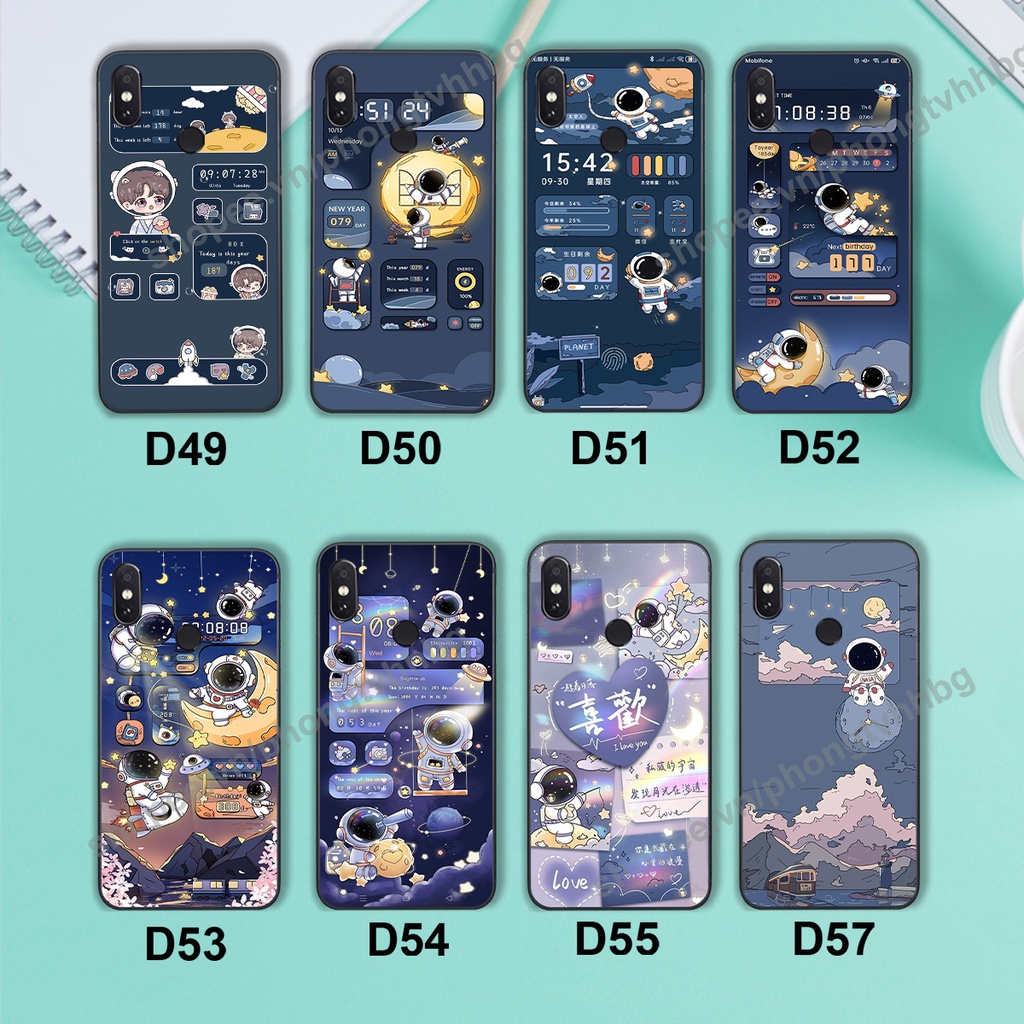 Ốp lưng Xiaomi Mi A2 phi hành gia hoạt hình 3D cute giá rẻ