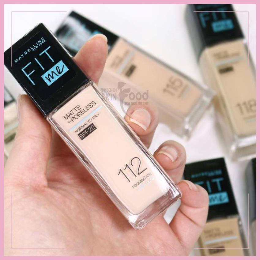 Kem Nền Kiềm Dầu, Cho Lớp Nền Mịn Lì Tự Nhiên Maybelline Fit Me Matte Poreless Foundation SPF22 30ml | BigBuy360 - bigbuy360.vn
