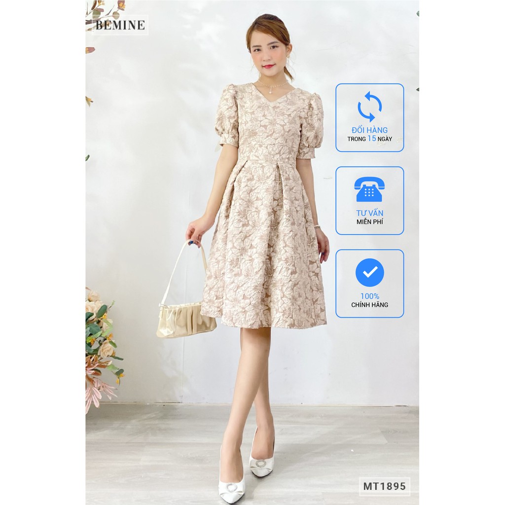 Đầm xòe tapta cổ tim BEMINE MT1895DA | BigBuy360 - bigbuy360.vn