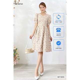 Đầm xòe tapta cổ tim BEMINE MT1895DA