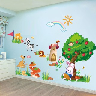 Decal Dán Tường Rùa Và Thỏ