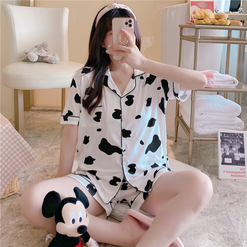 Bộ pijama cộc tay nữ  LYRA, bộ đồ mặc nhà, đồ ngủ dáng rộng họa tiết siêu xinh | BigBuy360 - bigbuy360.vn