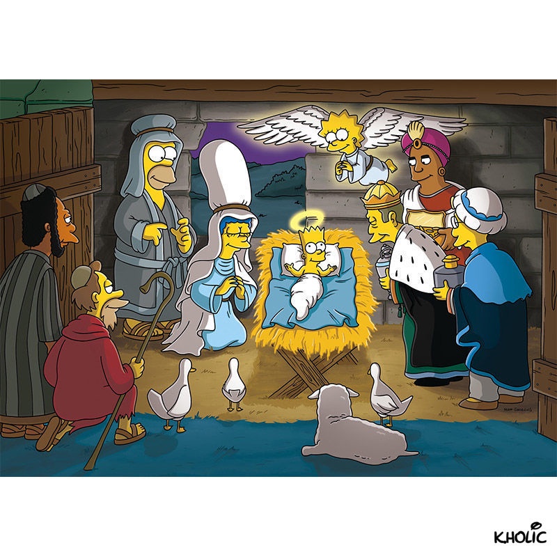 The simpsons, trò chơi ghép hình bằng gỗ, 300/500/1000 miếng xếp hình anime, đồ chơi