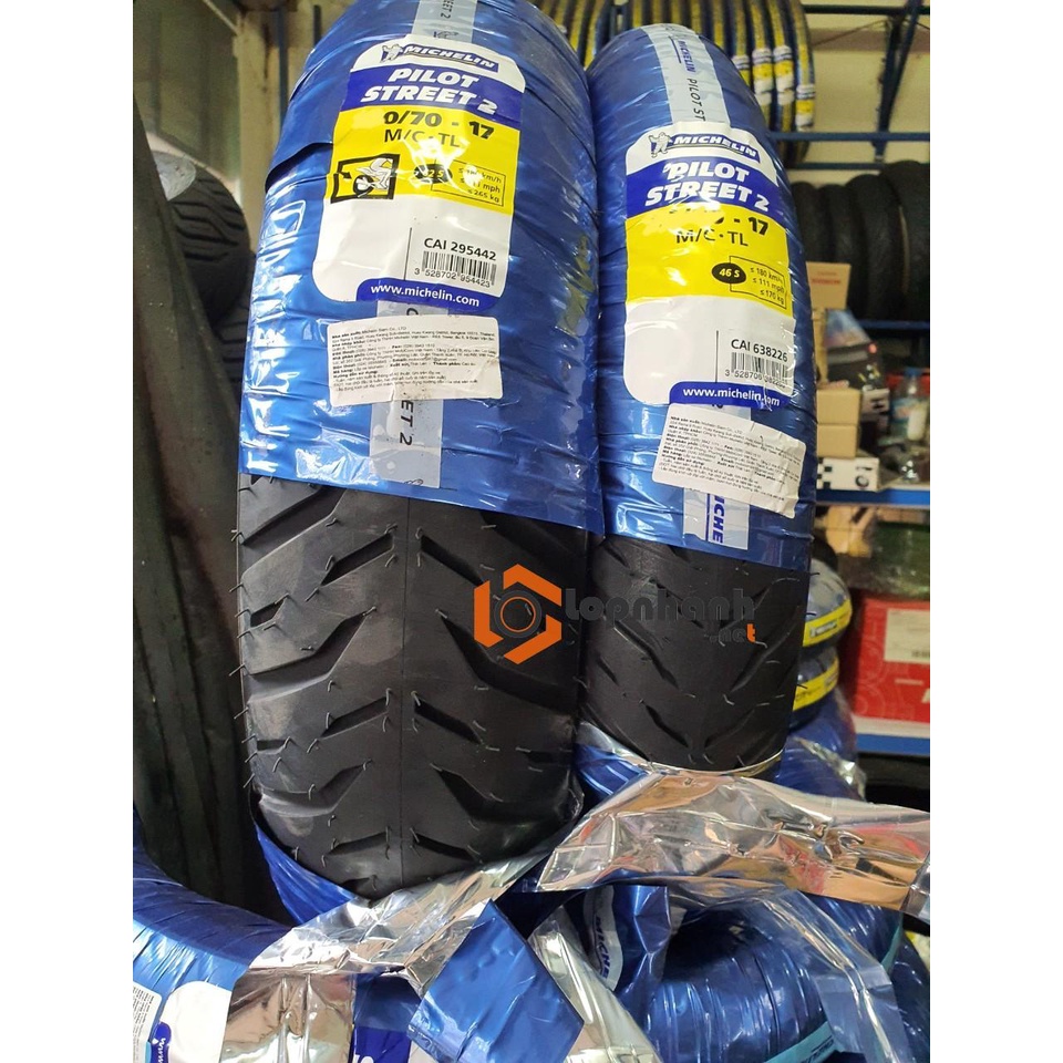 Vỏ Michelin Pilot Street 2 Thái lan “ Không ruột “ " xe số " chính hãng