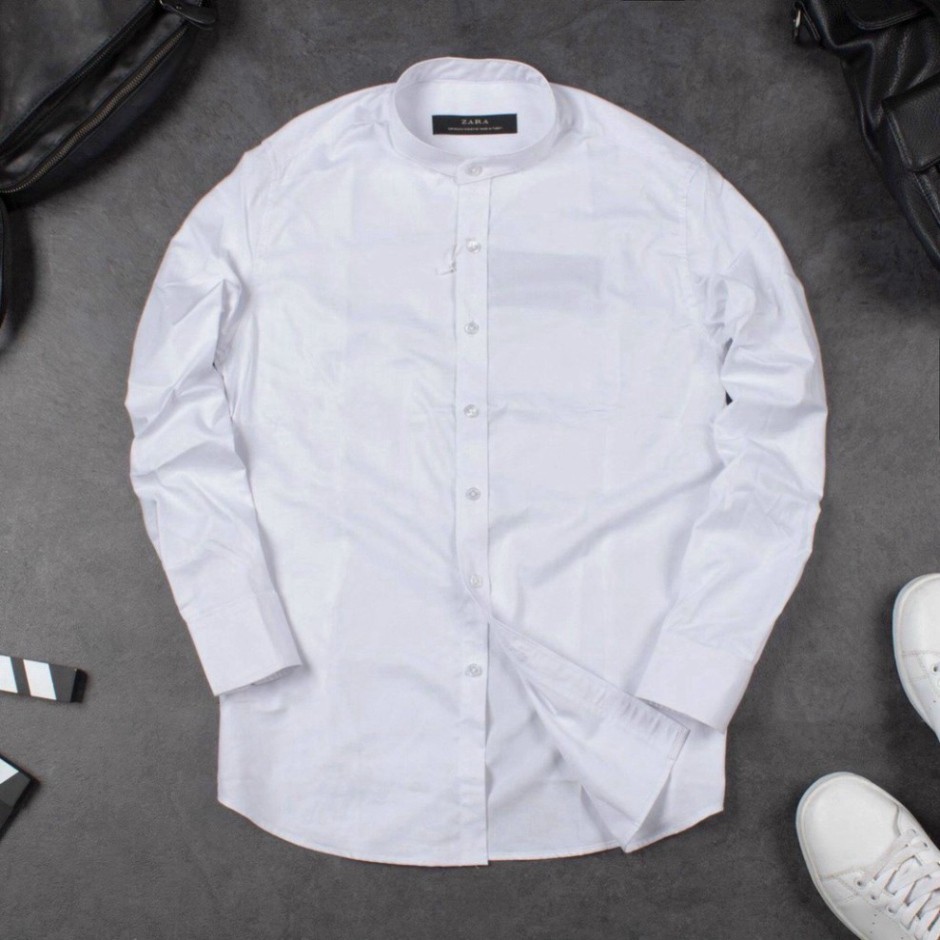 Áo Sơ Mi Nam Cổ Tàu Dài Tay Cao Cấp | BigBuy360 - bigbuy360.vn