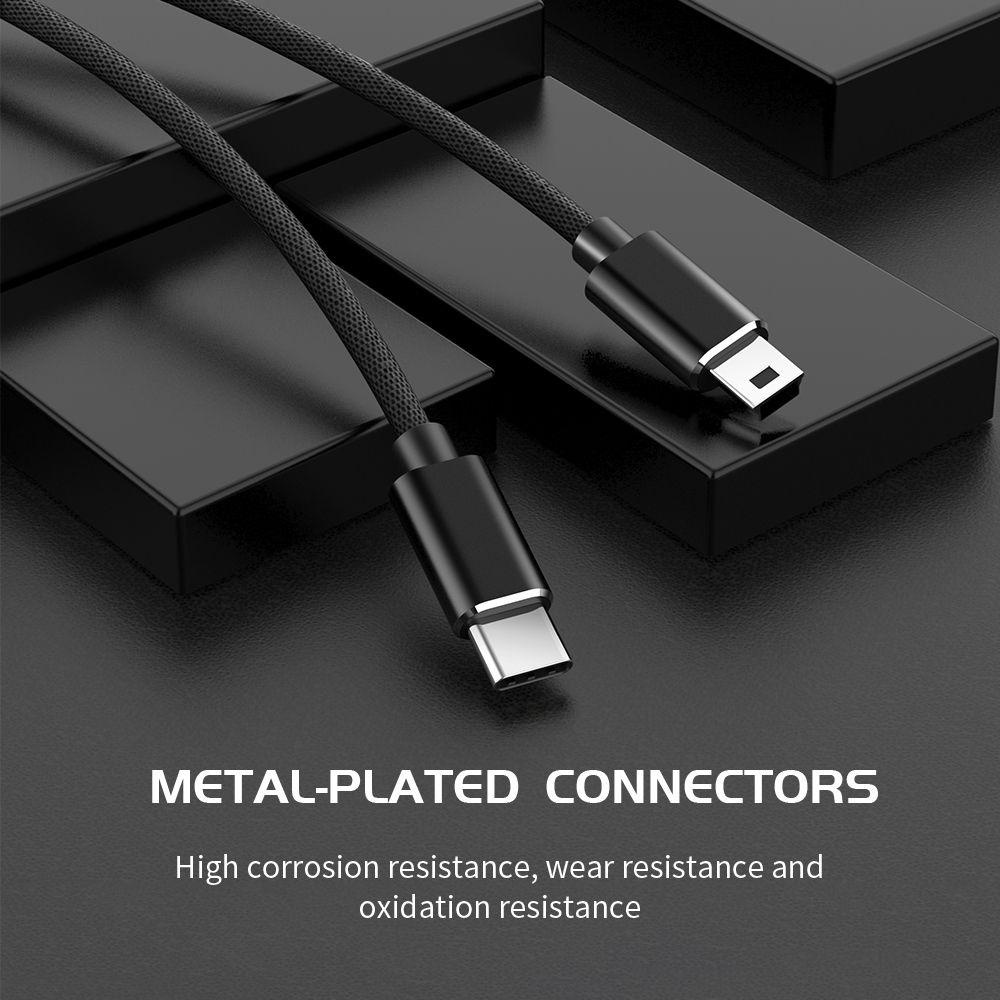 MYRONGOODS USB Type C To Mini USB Cable Quick Charging Sync Data Digital Camera MP3 Player GPS Receiver Laptop
