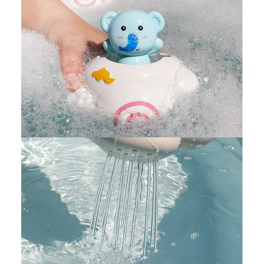 Voi xanh - gấu nâu - lợn hồng cưỡi đám mây phun mưa -Đồ chơi giải trí vận động nhà tắm giáo dục thông minh trẻ em cho bé