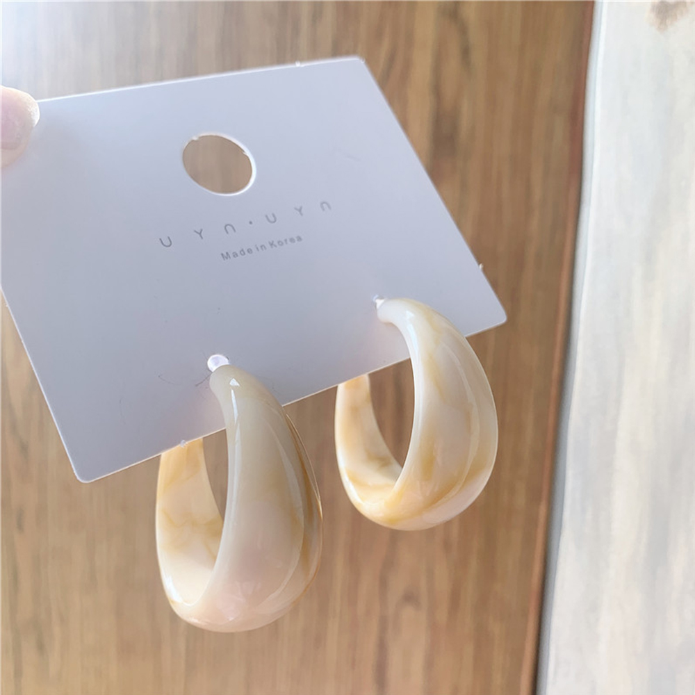 Bông Tai Nữ Trang Tạo Hình Chữ C Bằng Acrylic Độc Đáo