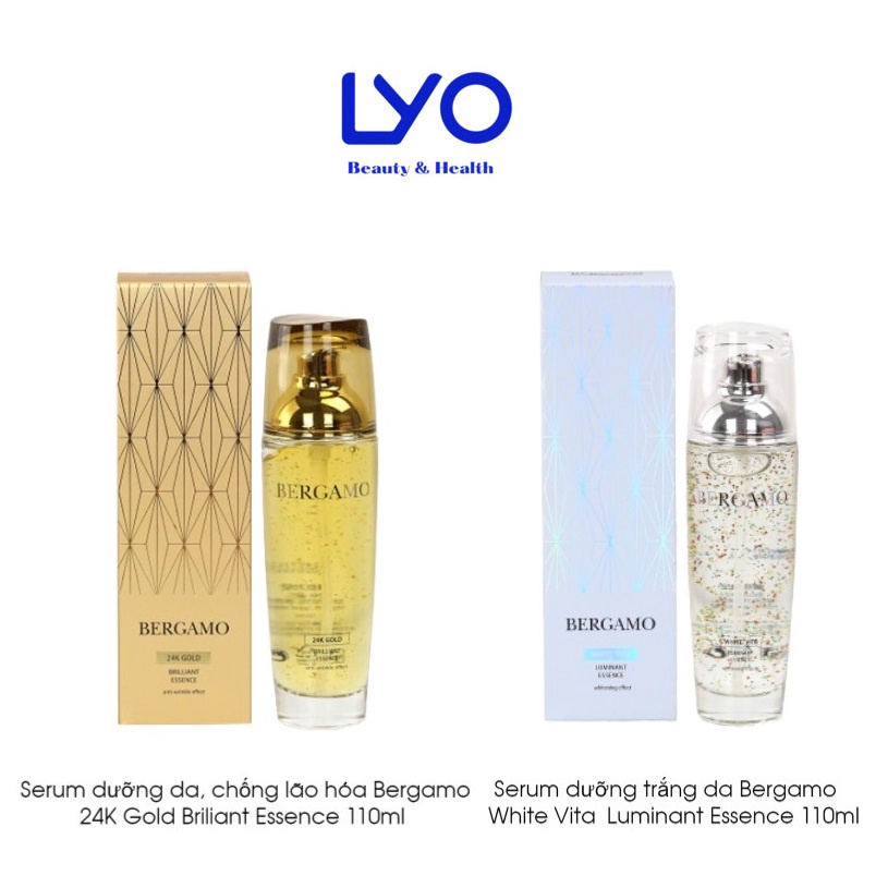 Tinh Chất Dưỡng Da Bergamo Vàng Bergamo 24K Brilliant - trắng White Vita Luminant.