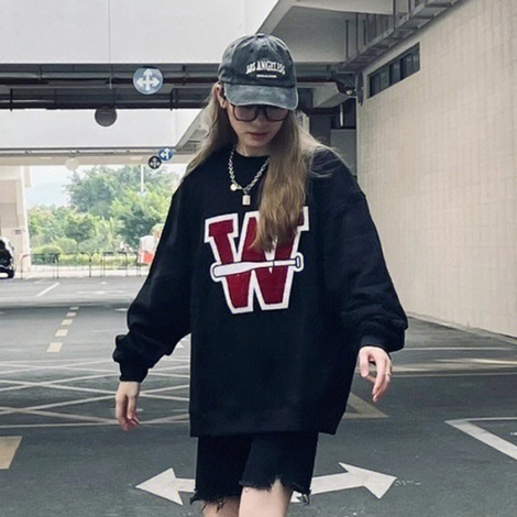 ZHELIHANGFEI  Áo Sweater In Chữ Phong Cách Retro Mỹ