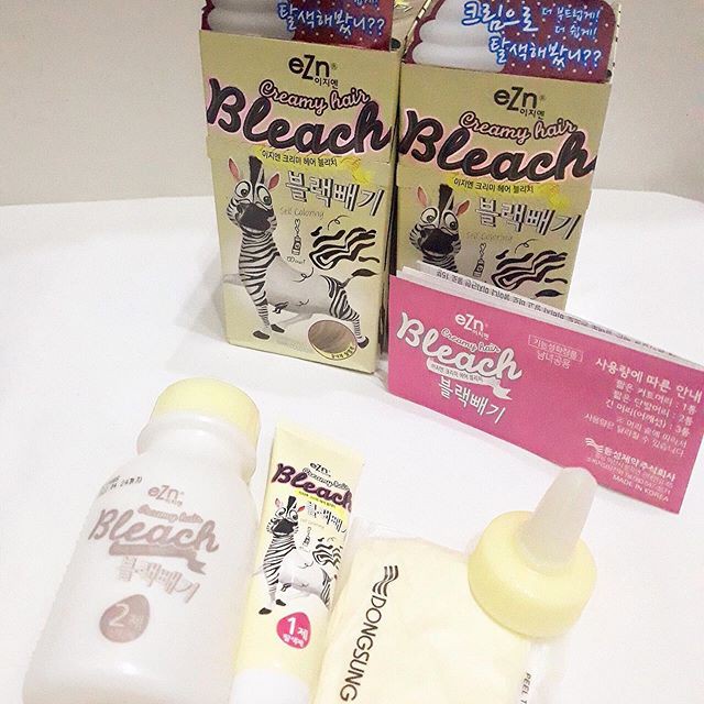 Tẩy tóc tại nhà  EZN Creamy hair bleach con ngựa 탈색제
