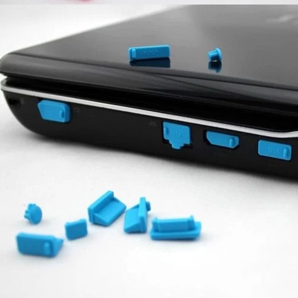 Set 5 bộ 65 nút bịt chống bụi bằng silica gel nhiều màu tùy chọn dành cho máy tính xách tay
