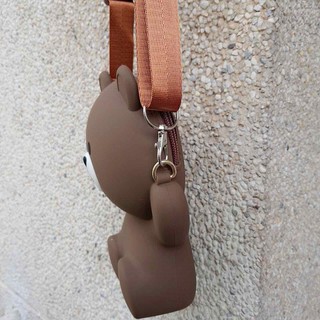 Túi Đeo Chéo Gấu Brown