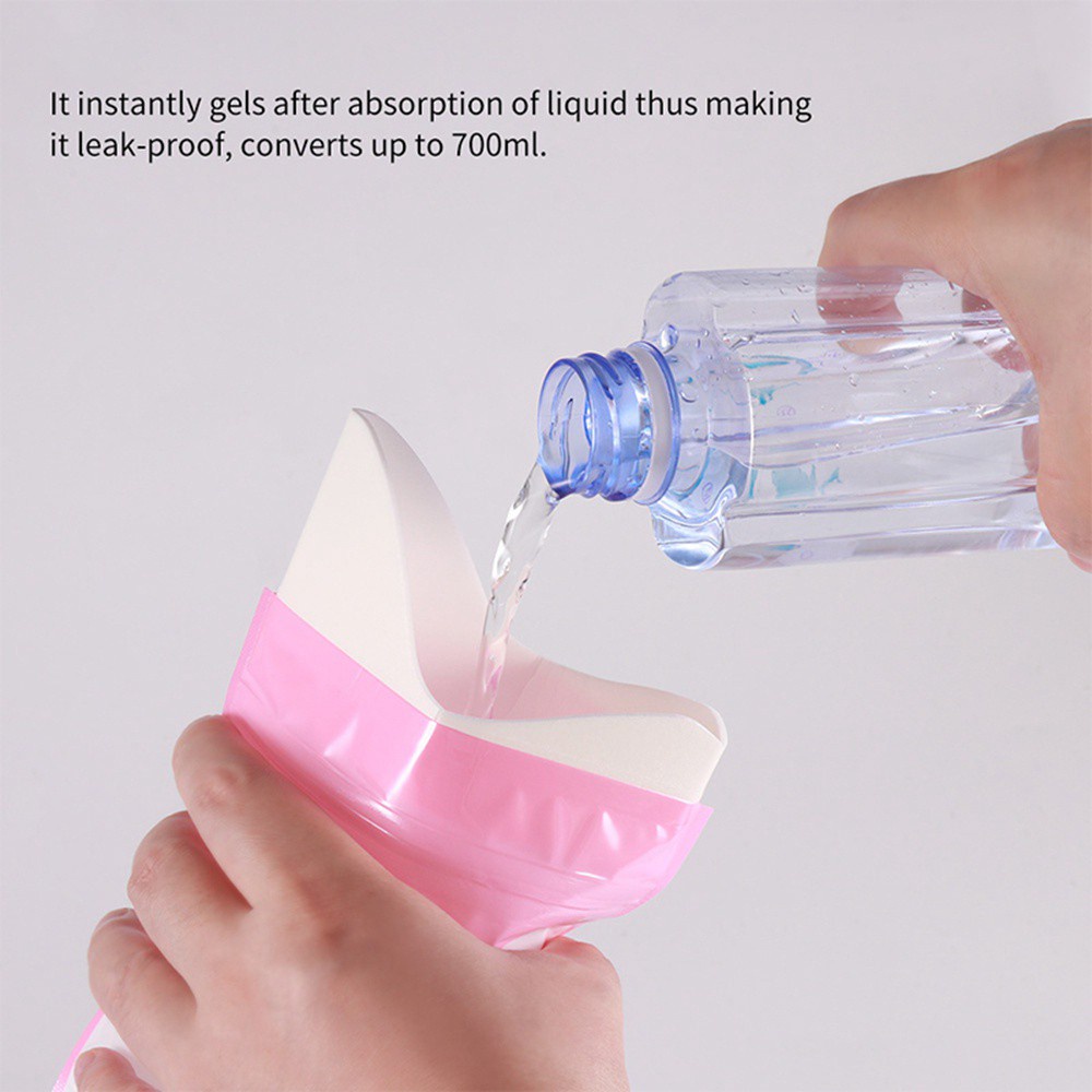 Set 4 Túi Đi Vệ Sinh 700ml Mini Tiện Lợi Cho Nam Nữ