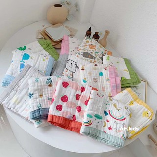 Chăn xô, khăn tắm xô Aden 6 lớp bo viền cực đẹp 110*110cm